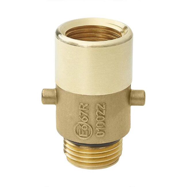 ProPlus Bajonet verloopnippel LPG - 22 mm - messing - goud - internationaal gebruik