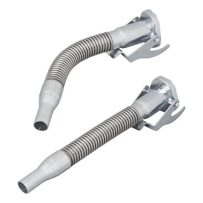 ProPlus Flexibele metalen schenktuit - 28 cm - zilver - voor militaire jerrycans