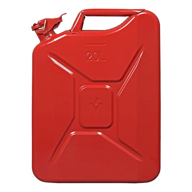 ProPlus Stalen jerrycan - 20 liter - rood - UN en TÜV/GS gekeurd