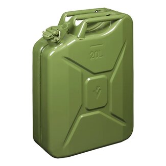 ProPlus Oerdegelijke stalen jerrycan - 20 liter - groen - UN en TÜV/GS goedgekeurd