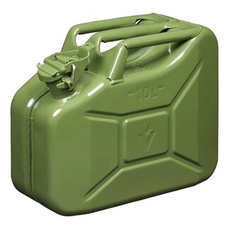 Pro Plus Jerrycan 10 liter - Metaal - Groen - UN- en TÜV/GS Gekeurd