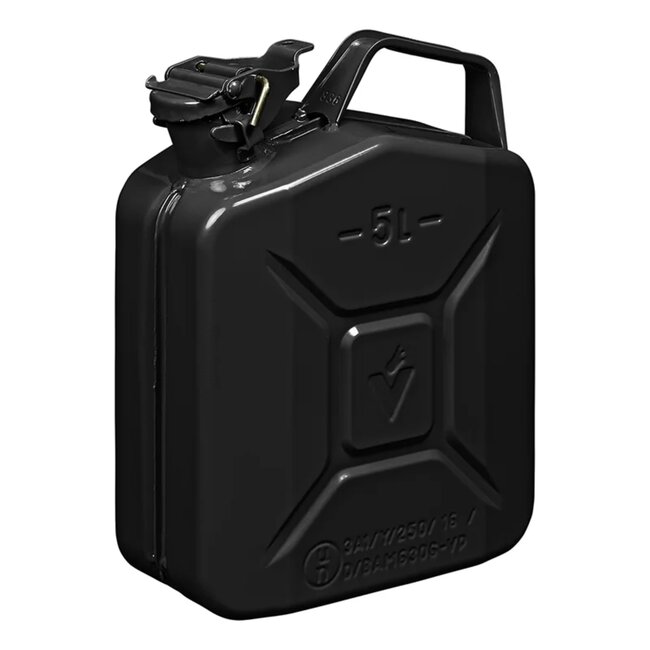 ProPlus Stalen jerrycan - 5 liter - zwart - UN en TÜV/GS gekeurd