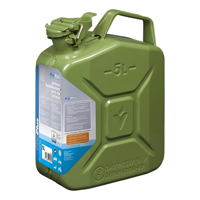 ProPlus Jerrycan - 5 liter - metaal - groen - UN- en TÜV/GS-gekeurd