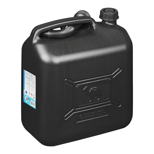 ProPlus Jerrycan - 20 Liter - Kunststof - Zwart - UN-gekeurd - Veiligheidsfunctie