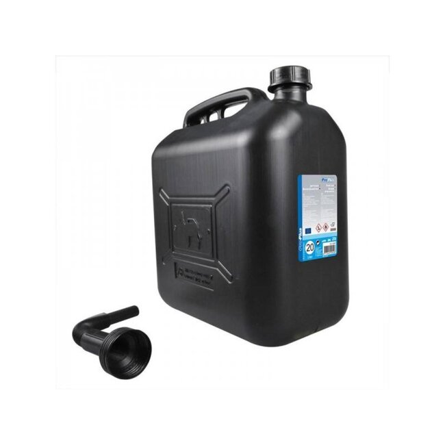 ProPlus Jerrycan - 20 Liter - Kunststof - Zwart - UN-gekeurd - Veiligheidsfunctie