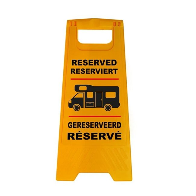 ProPlus Markeerbord "Gereserveerd" - Opvouwbaar - Hoogte 58 cm - Geel