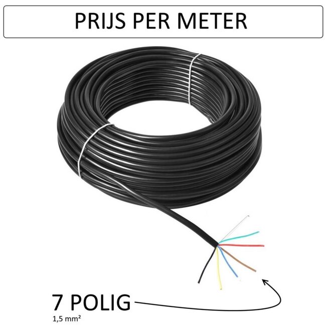 ProPlus Aanhangwagenkabel - 7-polig - 50 meter rol - 7 x 1,50 mm²