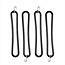 ProPlus Spanrubber - 20 cm - met S-haak - Zwart - 4 stuks