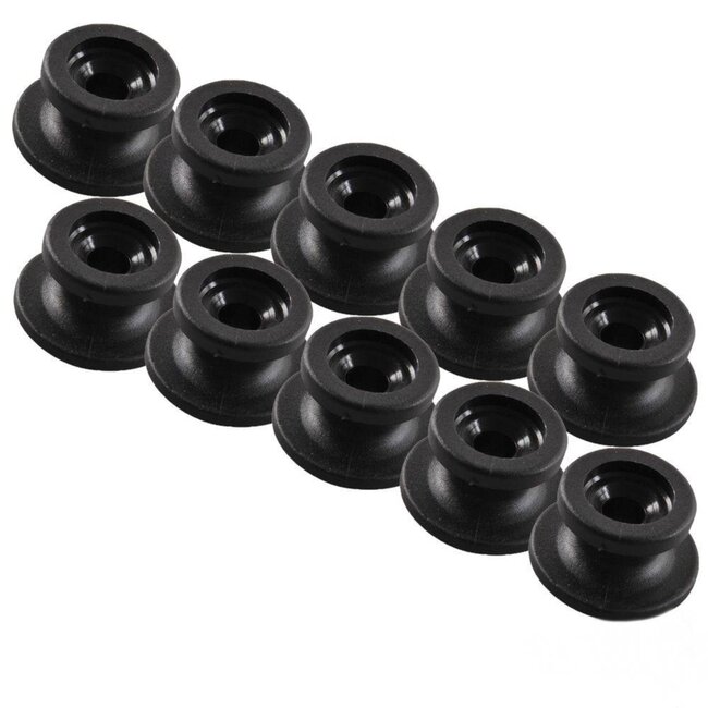 ProPlus Koordhouder - Rond - Kunststof - Zwart - 10 stuks