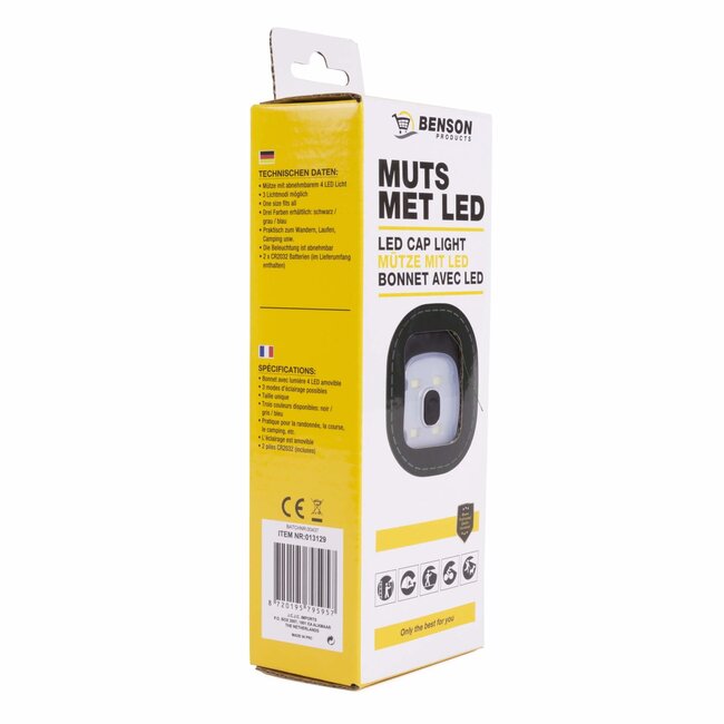 Benson LED Beanie Muts - Camouflage - Verstelbare Lichtsterktes - Unisex - One Size