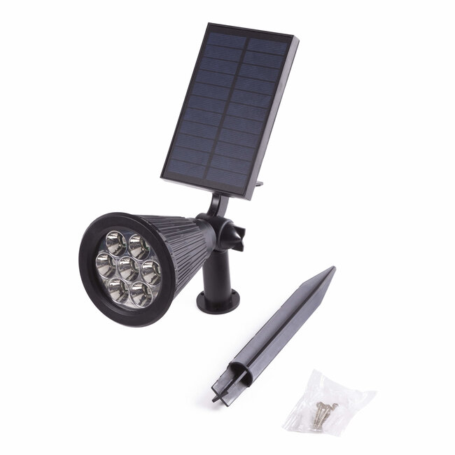 Hofftech Zonne-energie prikspot/wandspot - CDR-sensor - IP65 - 840 lm - 34x27x10 cm - blauw/geel/rood/groen