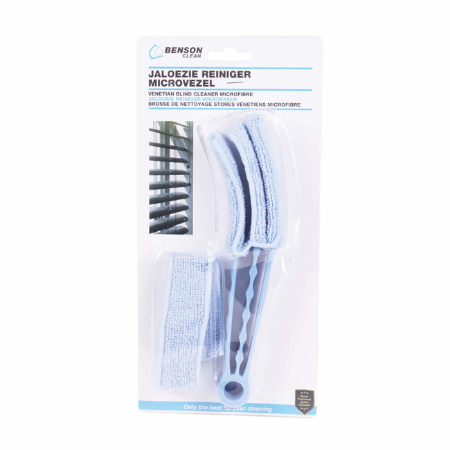 Benson Jaloezie Reiniger - Microvezeldoek - Licht Blauw - 23 x 5 x 3 cm