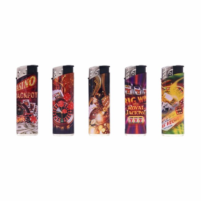 Prof Wegwerpaanstekers - Regelbare vlam - Casino design - 50 stuks