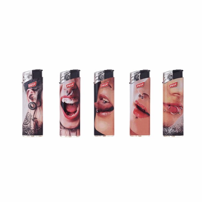 Prof Wegwerpaanstekers - Piercing Design - Regelbare Vlam - 50 stuks