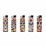 Prof Wegwerpaanstekers - Color Skull - Regelbare vlamhoogte - 50 stuks