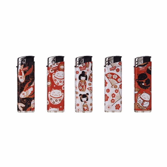 Prof Wegwerpaanstekers - Japanse karakters - Regelbare vlam - 50 stuks