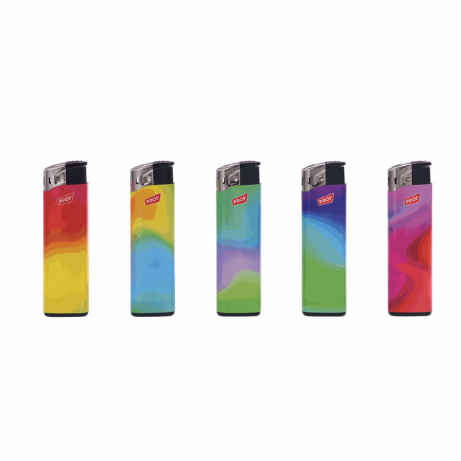 Prof Wegwerpaanstekers - Color Waves - Regelbare vlam - 50 stuks