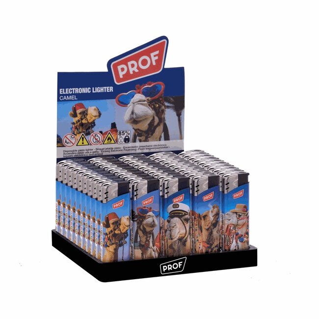 Prof Wegwerpaanstekers - Kamelenontwerp - Regelbare vlam - 50 stuks