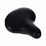 Selle Retro fietszadel - extra breed - waterdicht - zwart
