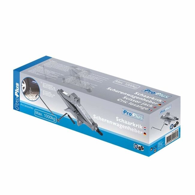 ProPlus Compacte en betrouwbare schaarkrik - 1 ton - 90-325 mm hefhoogte - roestbestendig