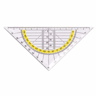 Top Write Geodriehoek - Liniaal - 14 cm. - Transparant