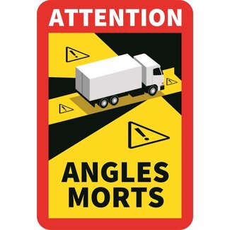 ProPlus Dodehoeksticker - Waarschuwing "Attention Angles Morts" - 17 x 25 cm - Verplicht in Frankrijk