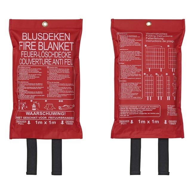 Pro Plus Blusdeken in Nylon Zak - Brandklasse B - A - 100 x 100 cm