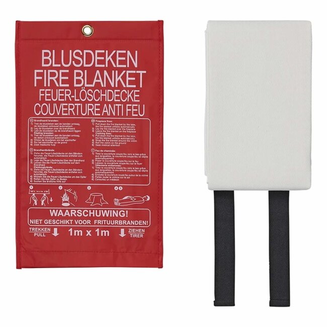ProPlus Blusdeken - Brandklasse B en A - 100 x 100 cm - Nylon Zak