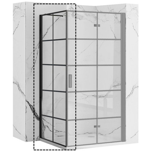 REA Moiler Black Zijwand 90 x 190 cm t.b.v. Molier Nisdeur - 6 mm - Mat Zwart REA Moiler Black Zijwand 90 x 190 cm t.b.v. Molier Nisdeur - 6 mm - Mat Zwart