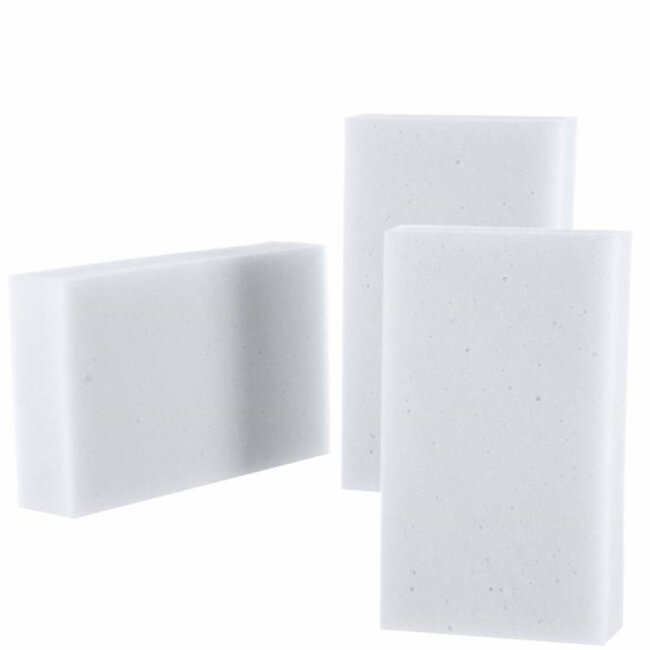 Merkloos Magische wonderspons - veelzijdig schoonmaken zonder schoonmaakmiddel - 12 x 6 cm - set van 3
