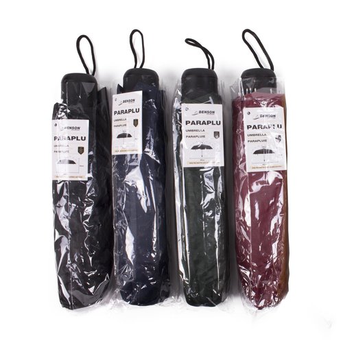 Benson Mini Paraplu Uni Kleur - 12 stuks Benson Mini Paraplu Uni Kleur - 12 stuks