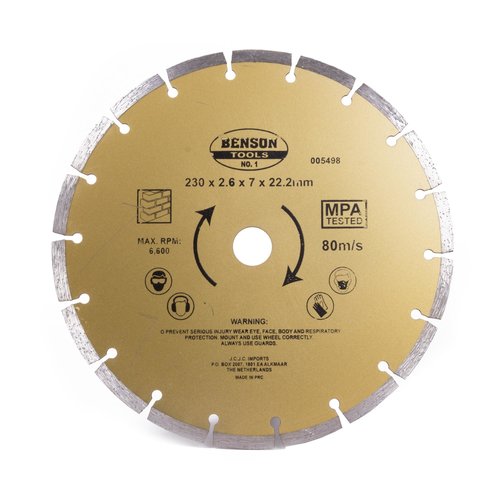 Benson Diamantschijf Universeel - Ø 230 mm - Getand Benson Diamantschijf Universeel - Ø 230 mm - Getand