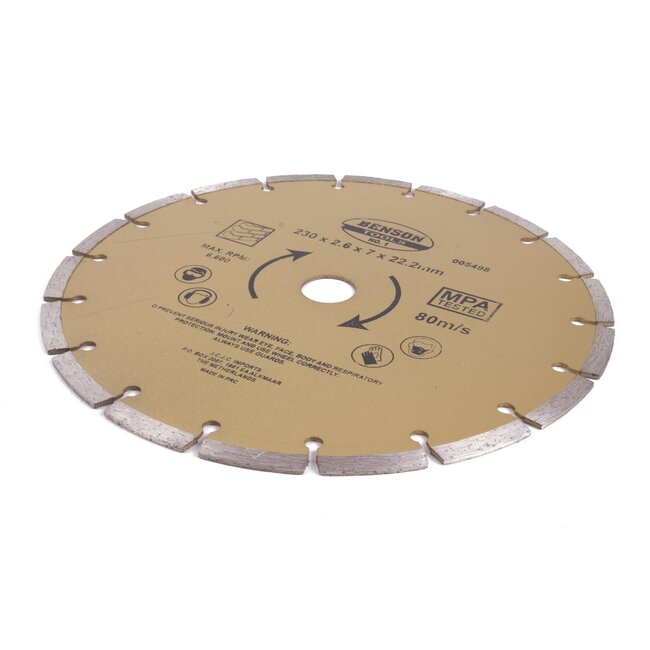 Benson Universele diamantschijf - getand - 230 mm - lange levensduur - 6600 t/min