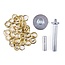 Benson Zeilringenset met aambeeld - 60 ringen - Ø 12.5 mm - plaatstaal messing