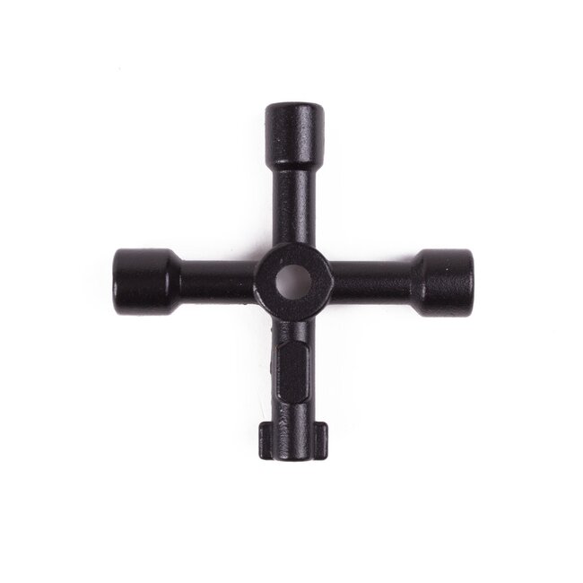 Benson Vierzijdige schakelkastsleutel - robuust en veelzijdig - zwart