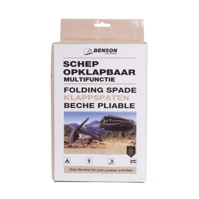 Benson Multifunctionele opklapbare pioniersschep - legergroen - duurzaam staal - compact en handzaam
