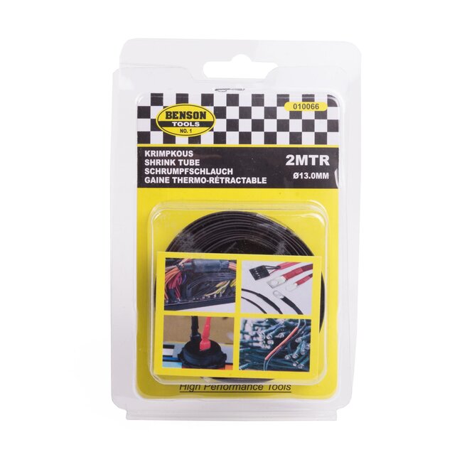 Benson Krimpkous - 13 mm - 2 meter - zwart - polyolefin - 3:1 krimpverhouding