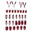 Benson Krokodillenklemmen assortiment - 60-delig - diverse maten en types - met assortimentsbox
