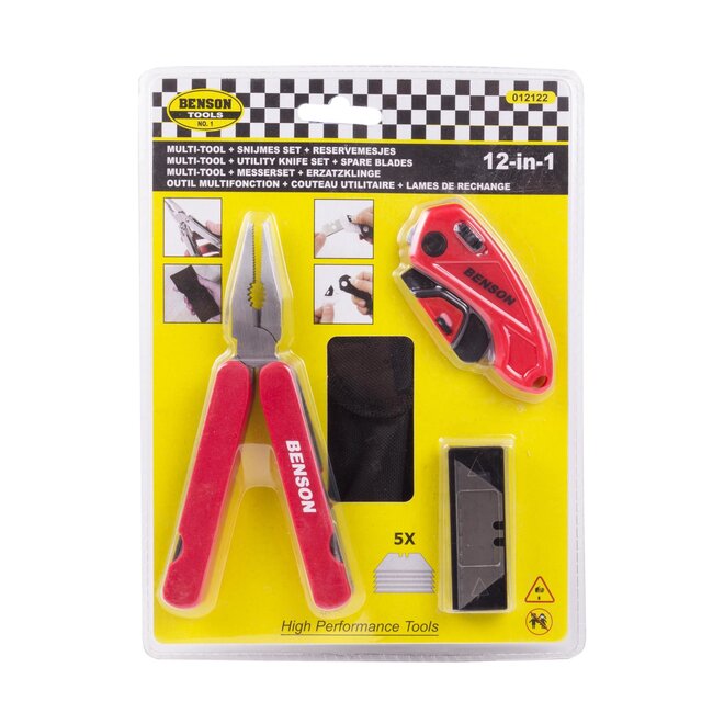 Benson Multitool en stanleymes - Inclusief reservemesjes - Compact en veelzijdig