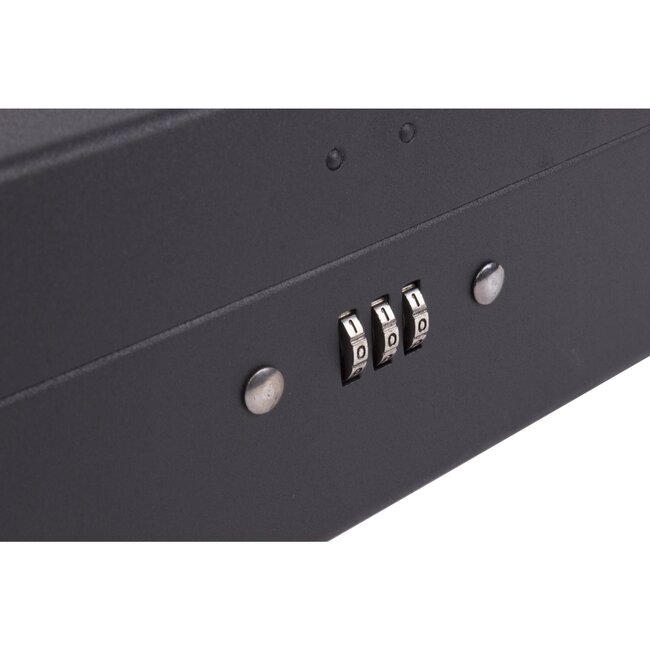 Benson Compacte geldkluis - combinatieslot - uitneembare bak - zwart - 25 x 18 x 9 cm