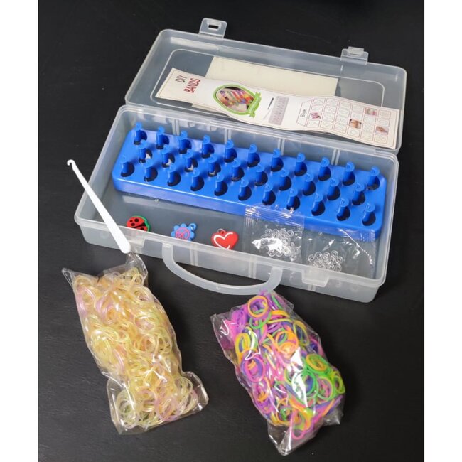 Merkloos Loom Bands - Loombands - Loom elastiekjes - Starterspakket - 1255 delig
