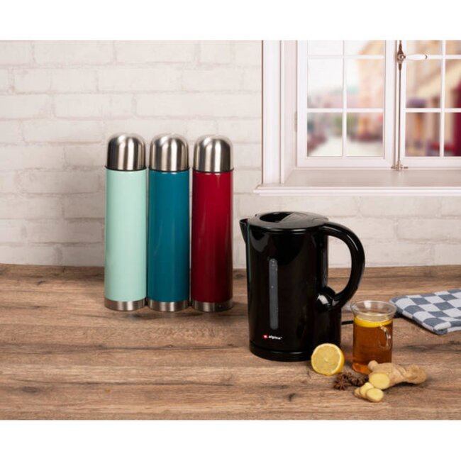 Alpina Zwarte waterkoker - 1,7 liter - Snoerloos - Droogkookbeveiliging - 2200 watt