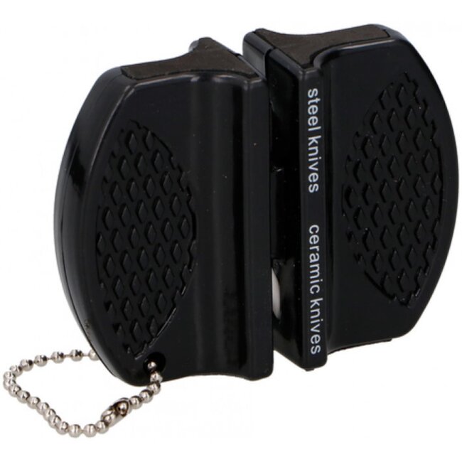 Alpina Compacte messenslijper - keramiek en staal - zwart - 7 x 6 cm