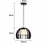 TooLight Moderne hanglamp - geometrisch design - zwart metaal - Ø 28.5 cm