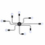 TooLight Agaro Plafondlamp - E27 - 120 x 69 cm - 8 Lichtpunten - Zwart