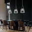TooLight Moderne hanglamp - Ø 20 cm - grijs/zwart - leren riem - energiezuinige LED