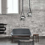 TooLight Moderne hanglamp - Ø 20 cm - grijs/zwart - leren riem - energiezuinige LED