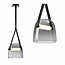 TooLight Moderne hanglamp - Ø 20 cm - grijs/zwart - leren riem - energiezuinige LED