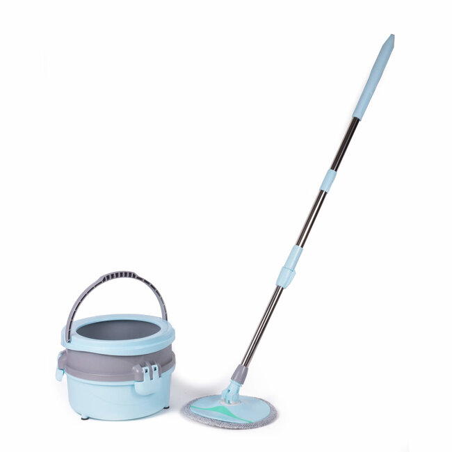 Benson Mop & Emmer Set - Reinigingssysteem - 360° Spinning - Inclusief Steel