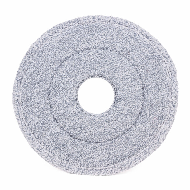 Benson Microfiber mop pad - 360° draaiend - machinewasbaar - grijs